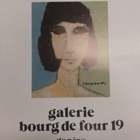 Affiche de l'exposition Monkowicki à la Galerie Bourg de Four 19 , (Genève) , du 18 février au 29 mars 1980 .